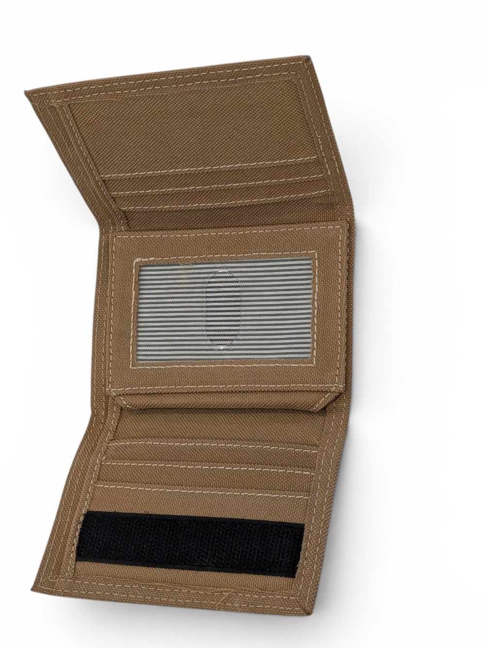 Timberland Brown Canvas Trifold Wallet - Picture 2 of 4